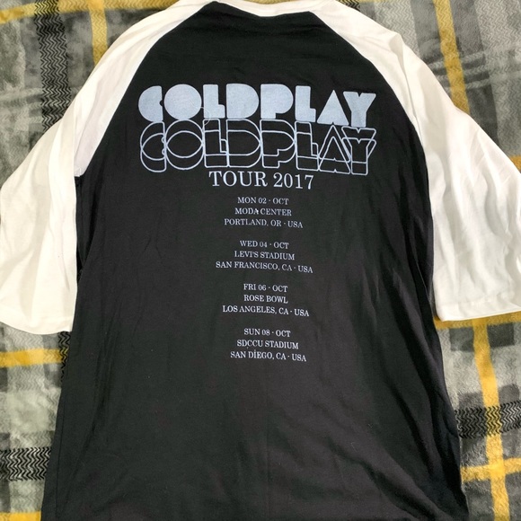Coldplay 2017 Tour Band Tee A Head Full of Dreams Mid Sleeve Women’s Size M - Picture 2 of 3